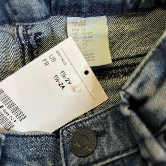 H&M Kids 1.5-2Y Skinny Jeans Lot of 2 NWT - Picture 2 of 4